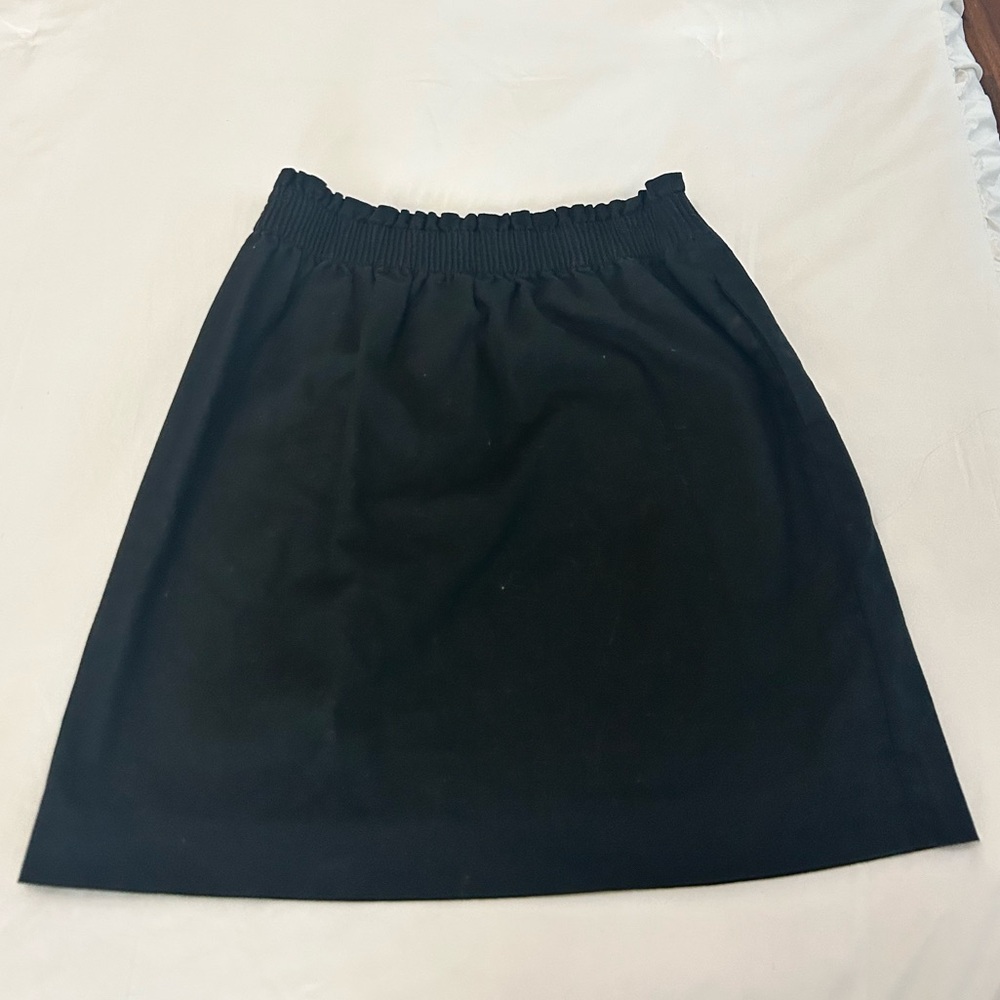J. Crew Black City Skirt with Ribbed Elastic Waistband